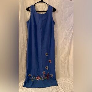 Vintage Plaza South 90’s blue maxi dress in a size 8